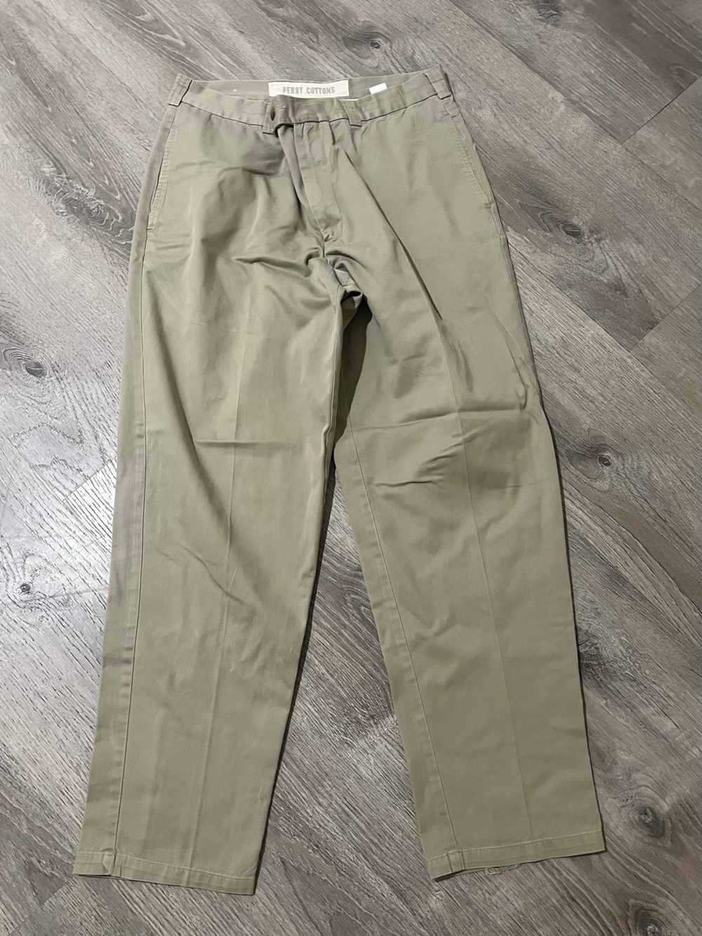 Perry Ellis Perry Cottons Men's Khaki Chinos 34x30